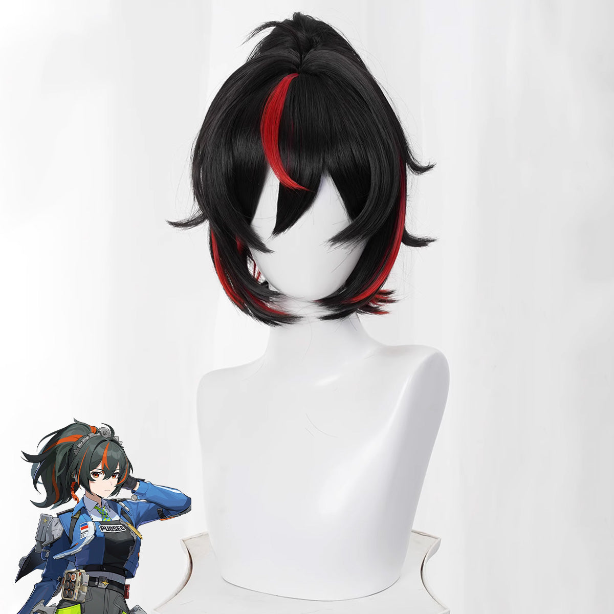 Zenless Zone Zero Zhu Yuan Black Red Cosplay Wig Wig - Tophatter Daily Deals